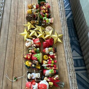 Handmade Whimsical MCM 29 Vintage Christmas Ornaments Decor Bundle